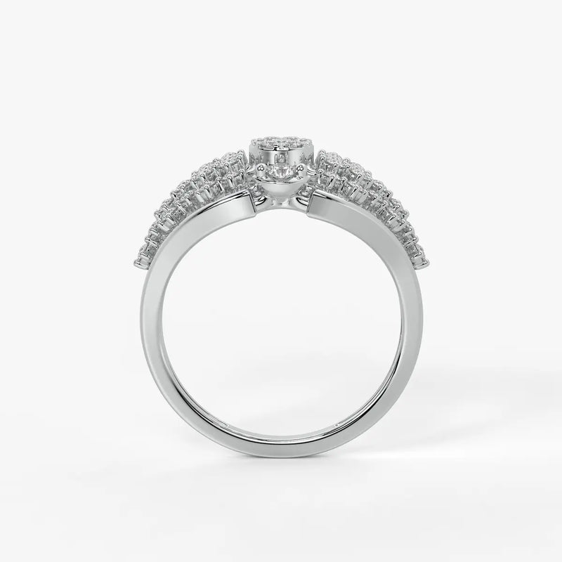 Luneria Twin Halo Bloom Diamond Ring