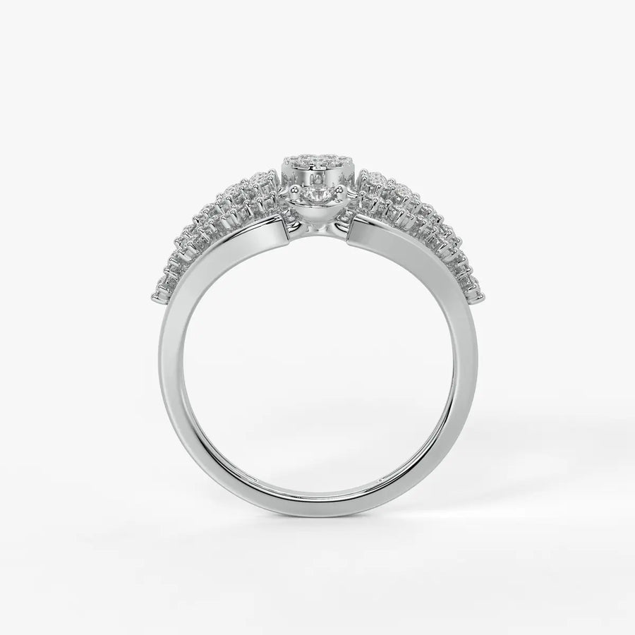 Luneria Twin Halo Bloom Diamond Ring