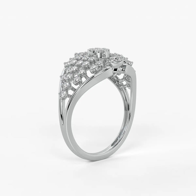 Luneria Twin Halo Bloom Diamond Ring