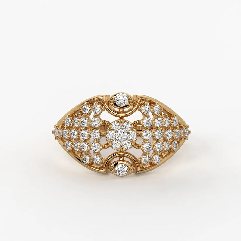 Luneria Twin Halo Bloom Diamond Ring