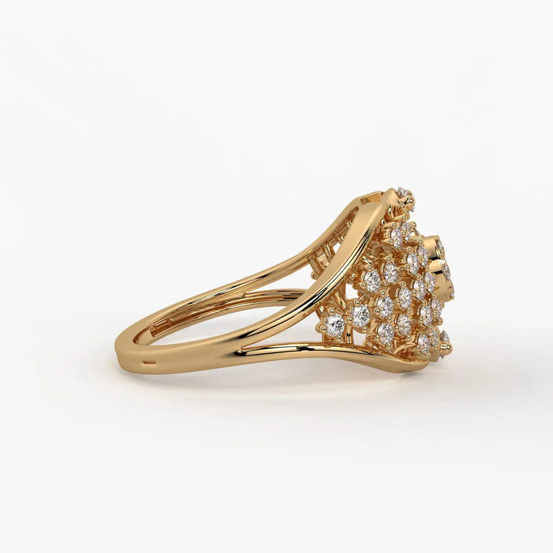 Luneria Twin Halo Bloom Diamond Ring