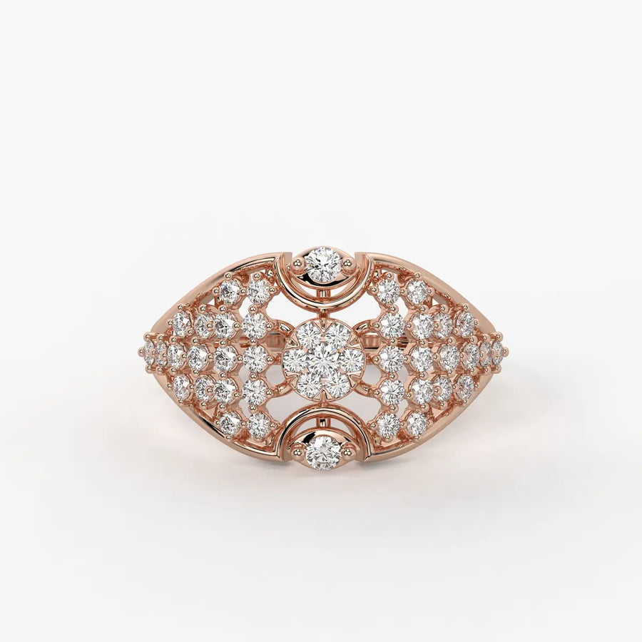 Luneria Twin Halo Bloom Diamond Ring