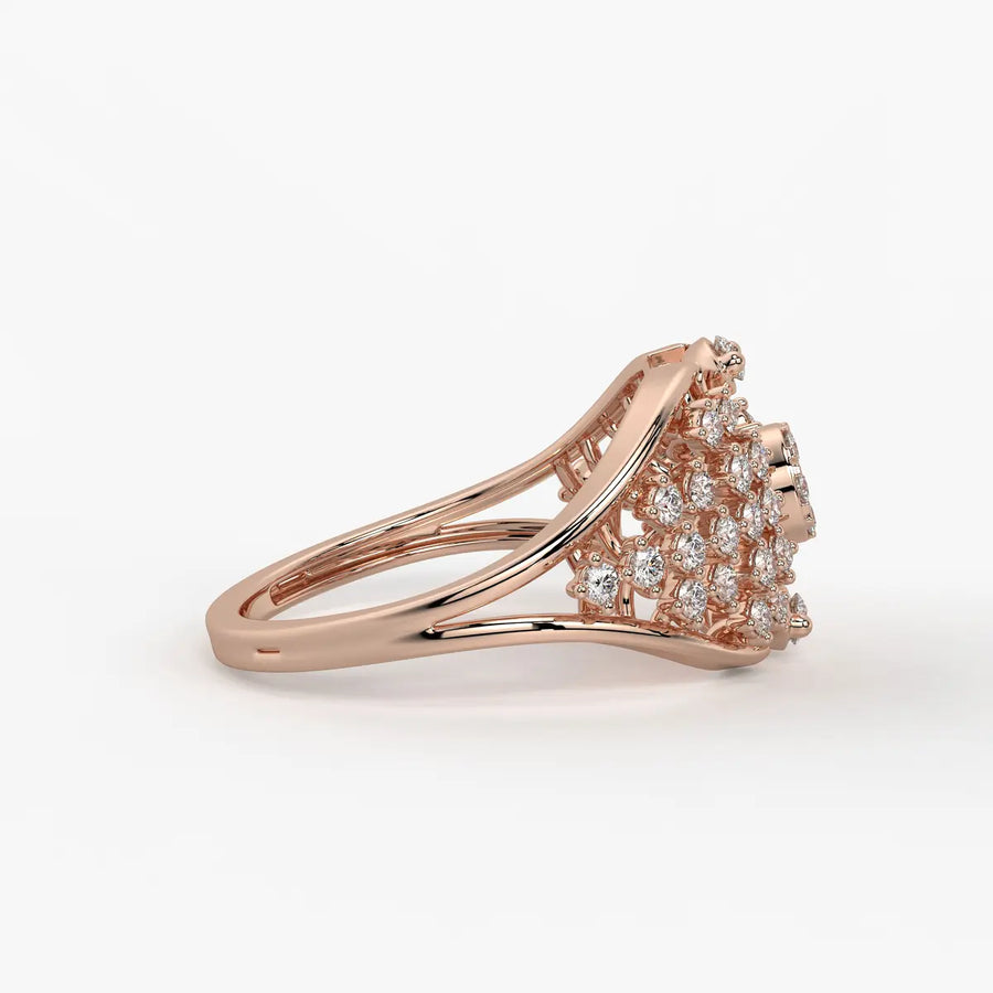 Luneria Twin Halo Bloom Diamond Ring