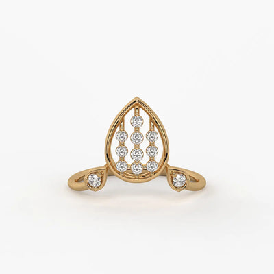 Elora Dewdrop Cascade Diamond Ring