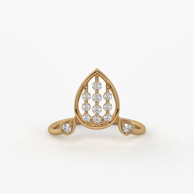 Elora Dewdrop Cascade Diamond Ring