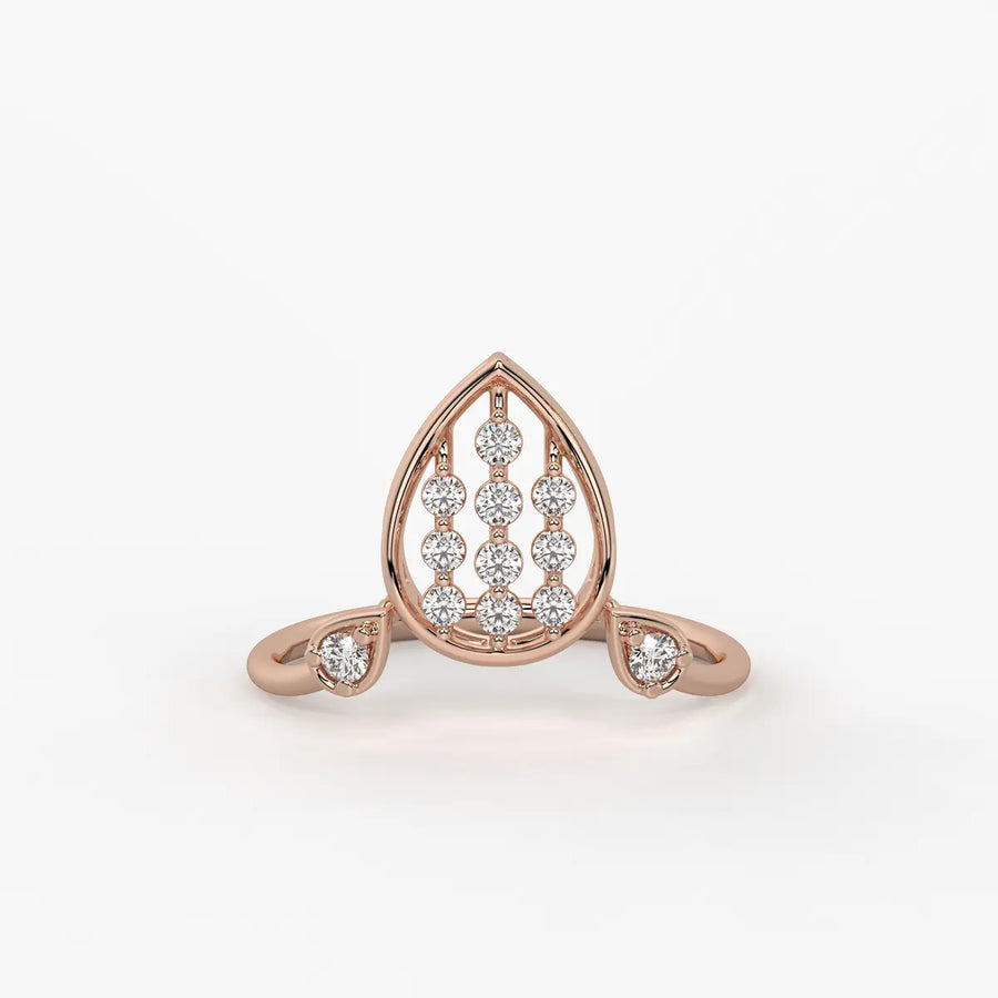 Elora Dewdrop Cascade Diamond Ring