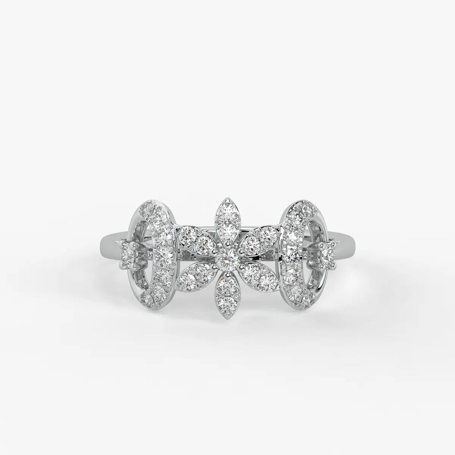 Florastra Dual Halo Bloom Ring