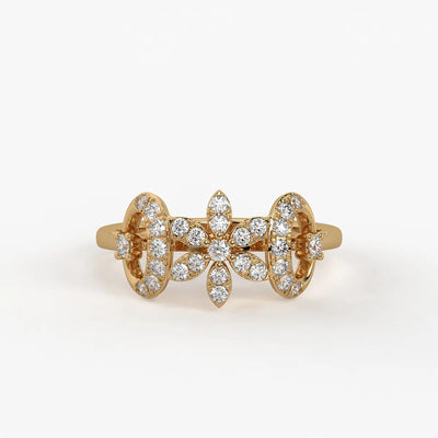 Florastra Dual Halo Bloom Ring