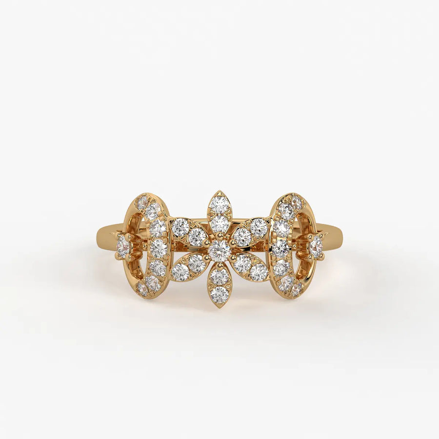 Florastra Dual Halo Bloom Ring