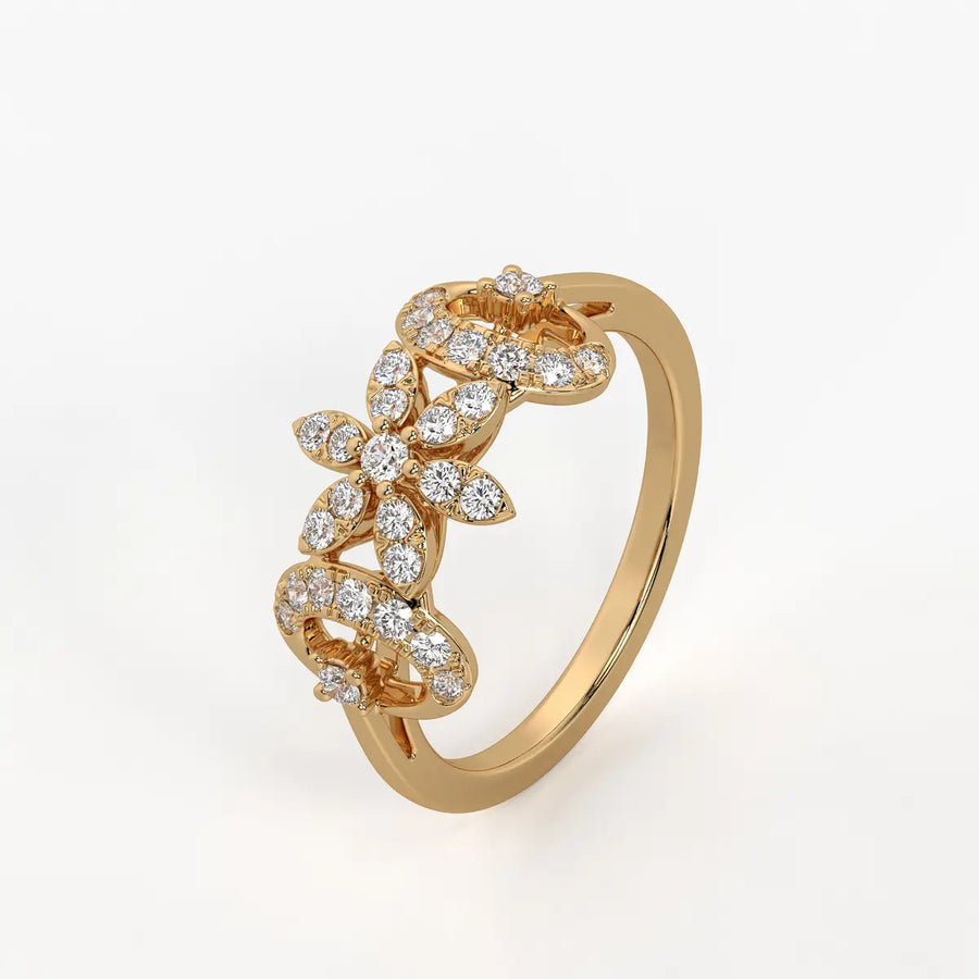 Florastra Dual Halo Bloom Ring