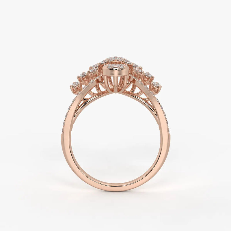 Elaris Regal Bloom Arc Ring