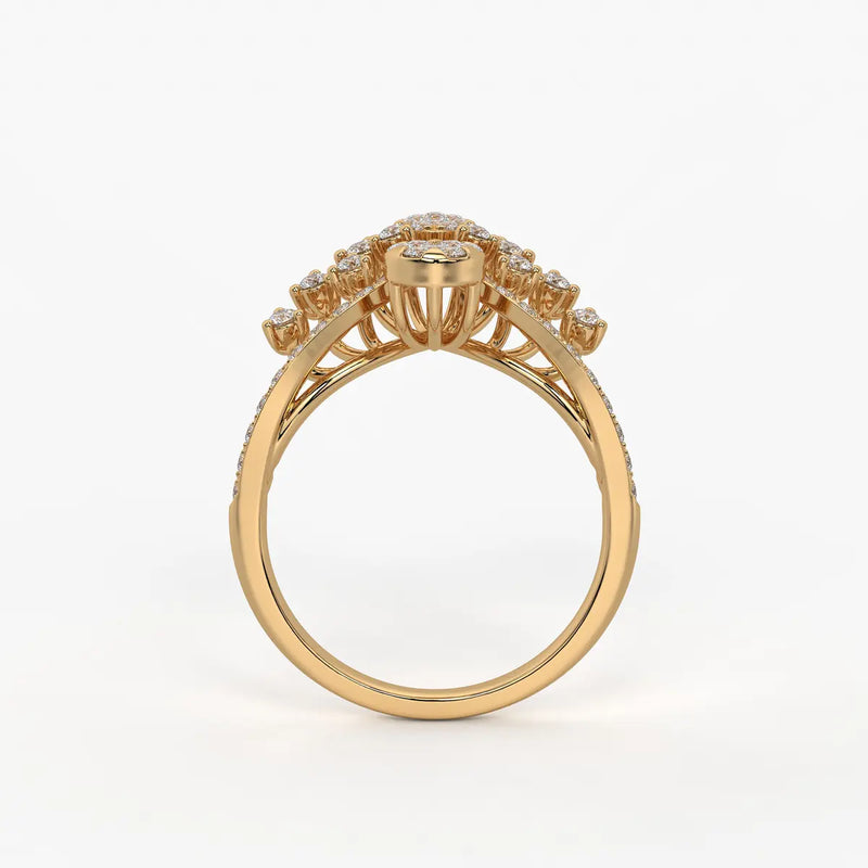 Elaris Regal Bloom Arc Ring
