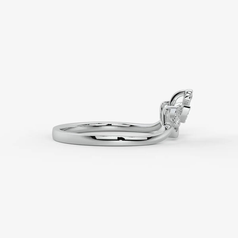 Aurvielle Diamond Lotus Crest Ring