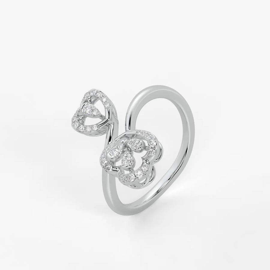 Elarisse Diamond Heart Duet Ring