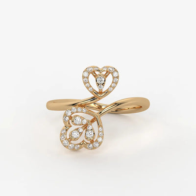 Elarisse Diamond Heart Duet Ring