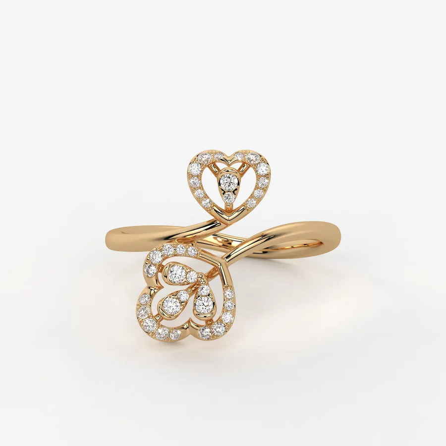 Elarisse Diamond Heart Duet Ring