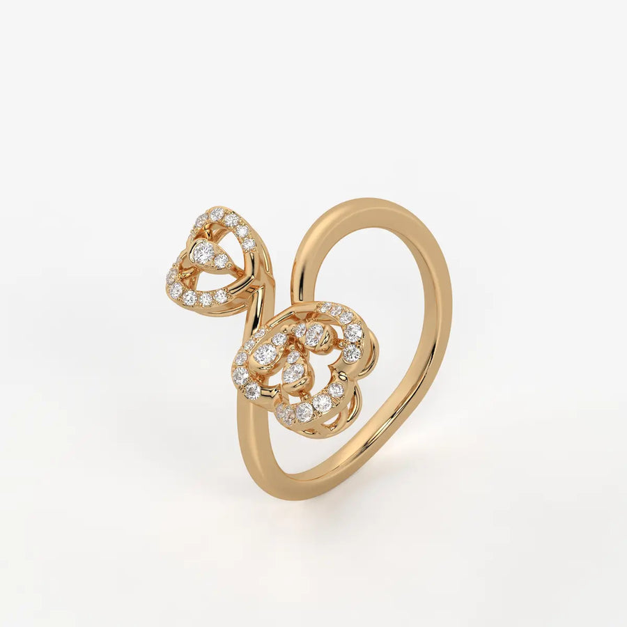 Elarisse Diamond Heart Duet Ring