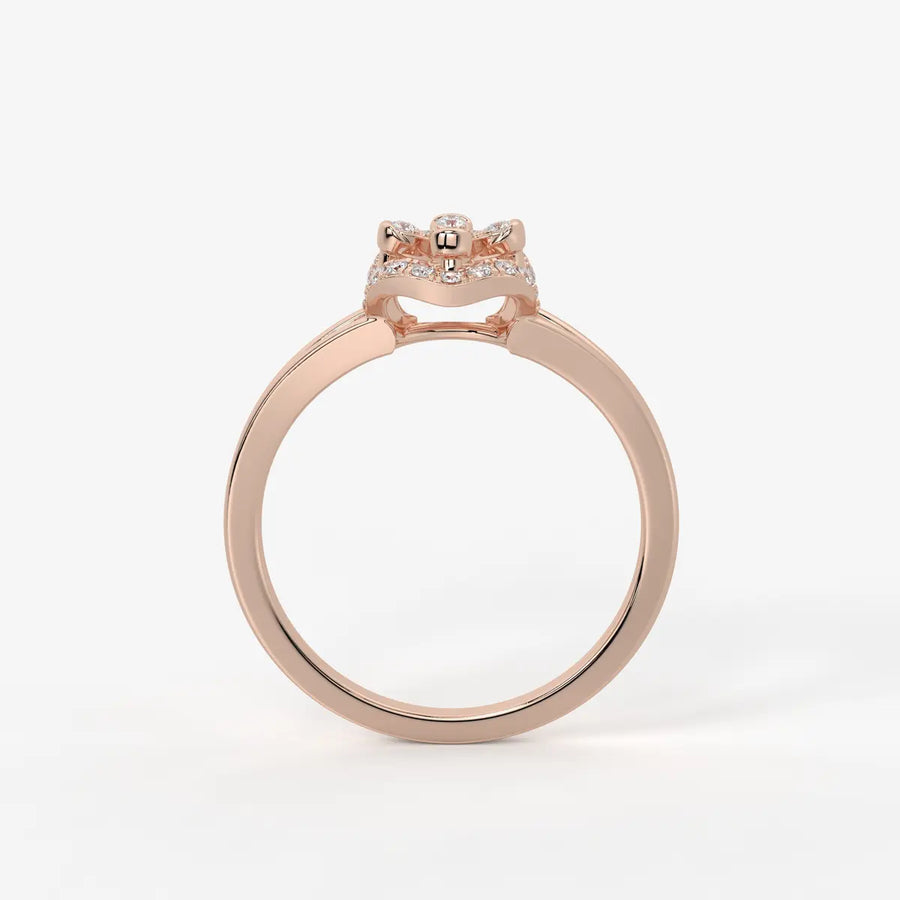 Ornelya Diamond Halo Bloom Ring