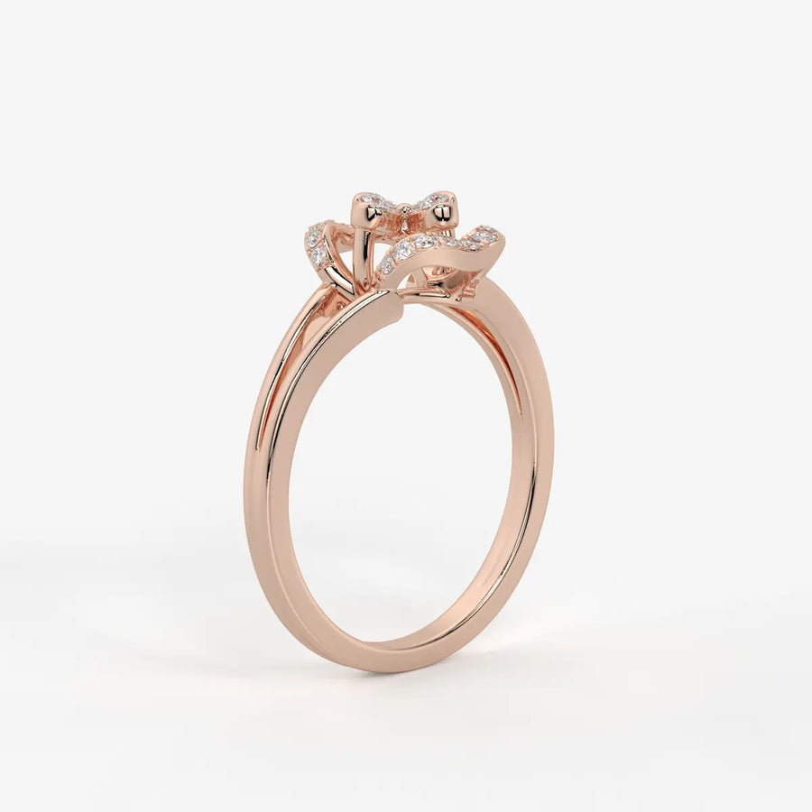 Ornelya Diamond Halo Bloom Ring