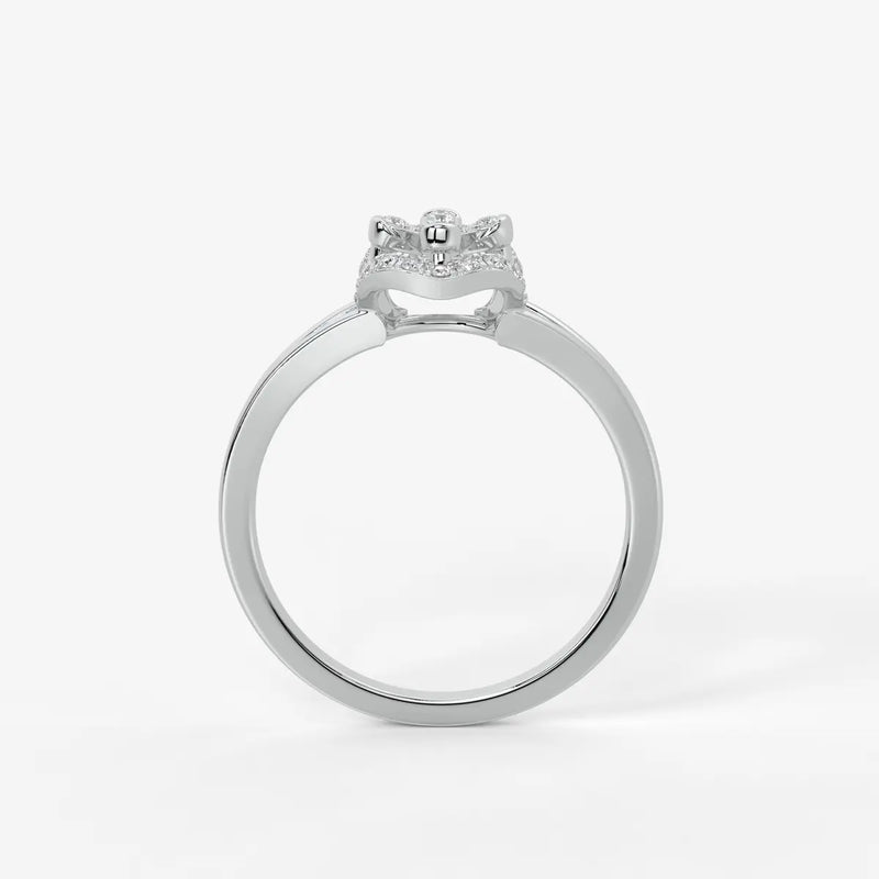 Ornelya Diamond Halo Bloom Ring