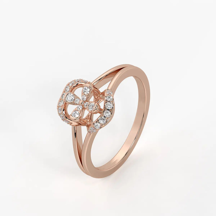 Ornelya Diamond Halo Bloom Ring