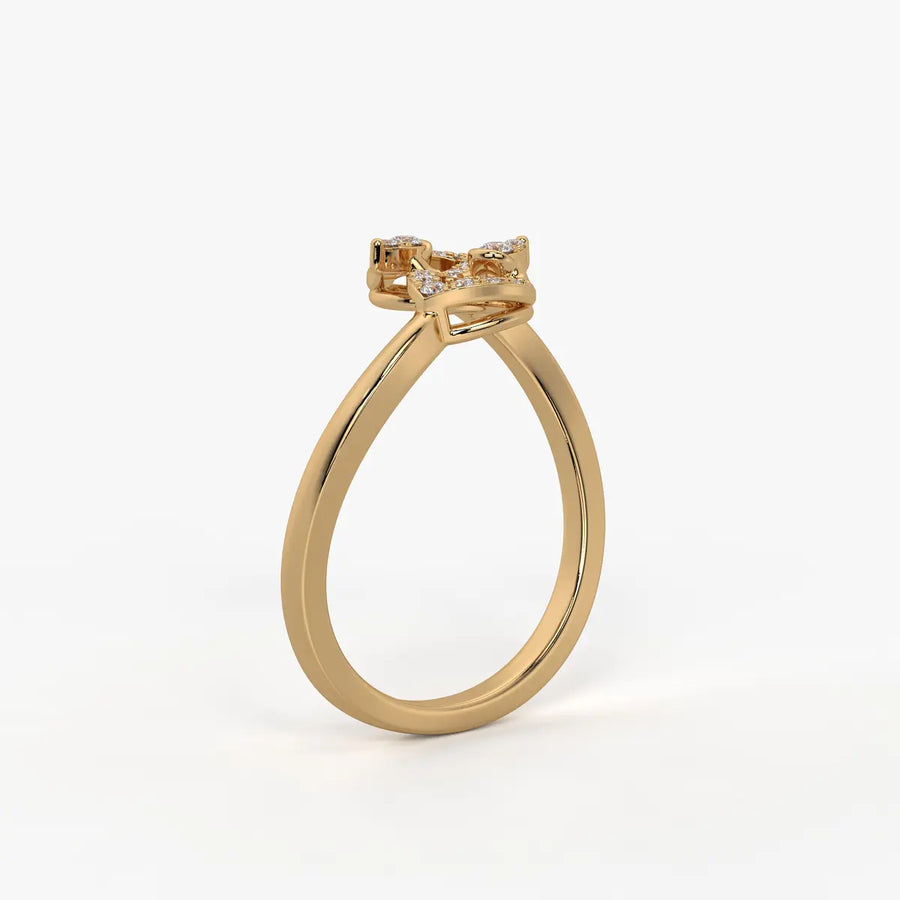 Virelisse Diamond Petal Embrace Ring