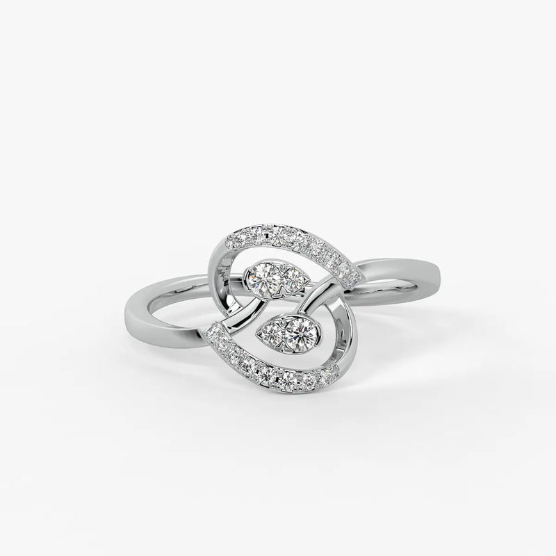 Averelle Diamond Twin Leaf Ring