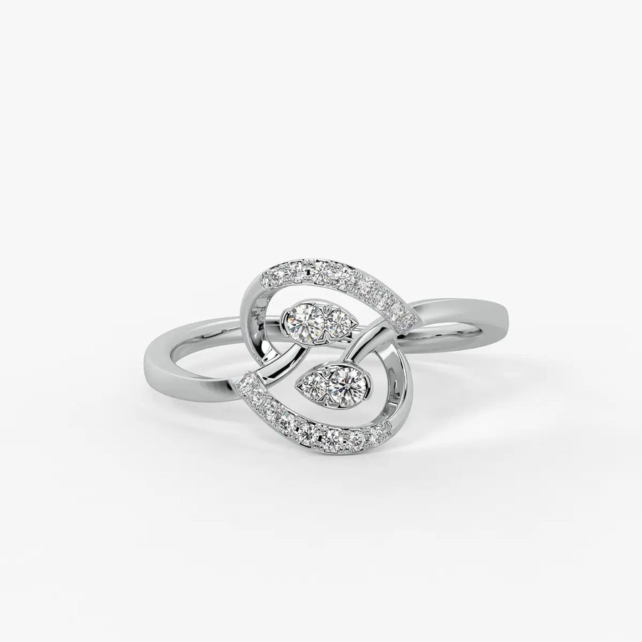 Averelle Diamond Twin Leaf Ring