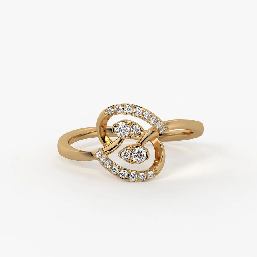 Averelle Diamond Twin Leaf Ring