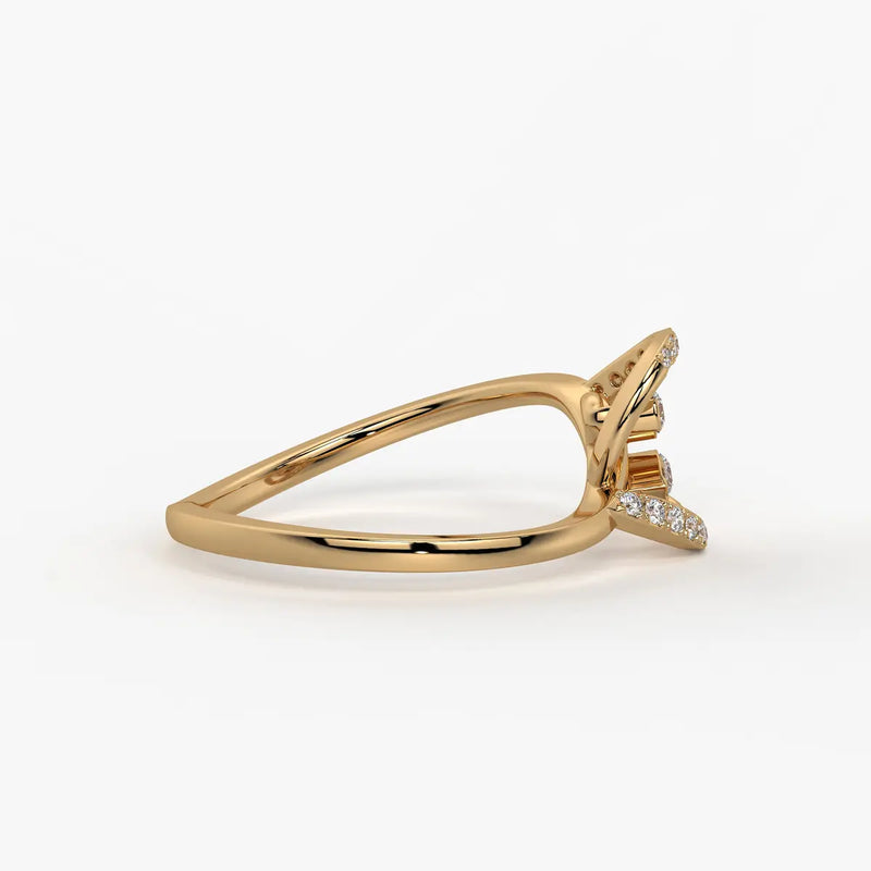 Averelle Diamond Twin Leaf Ring