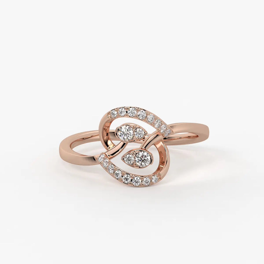 Averelle Diamond Twin Leaf Ring