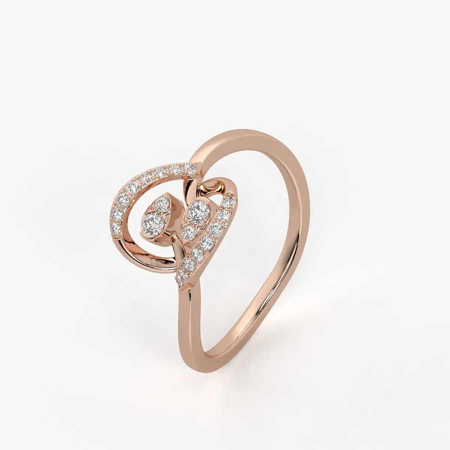 Averelle Diamond Twin Leaf Ring