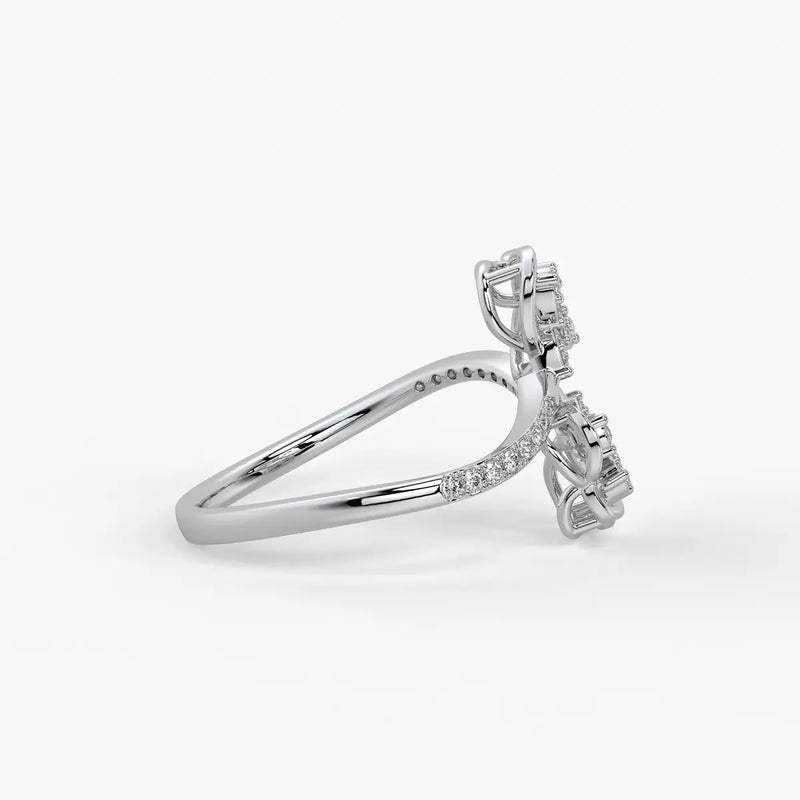 Mirevya Diamond Butterfly Bloom Ring