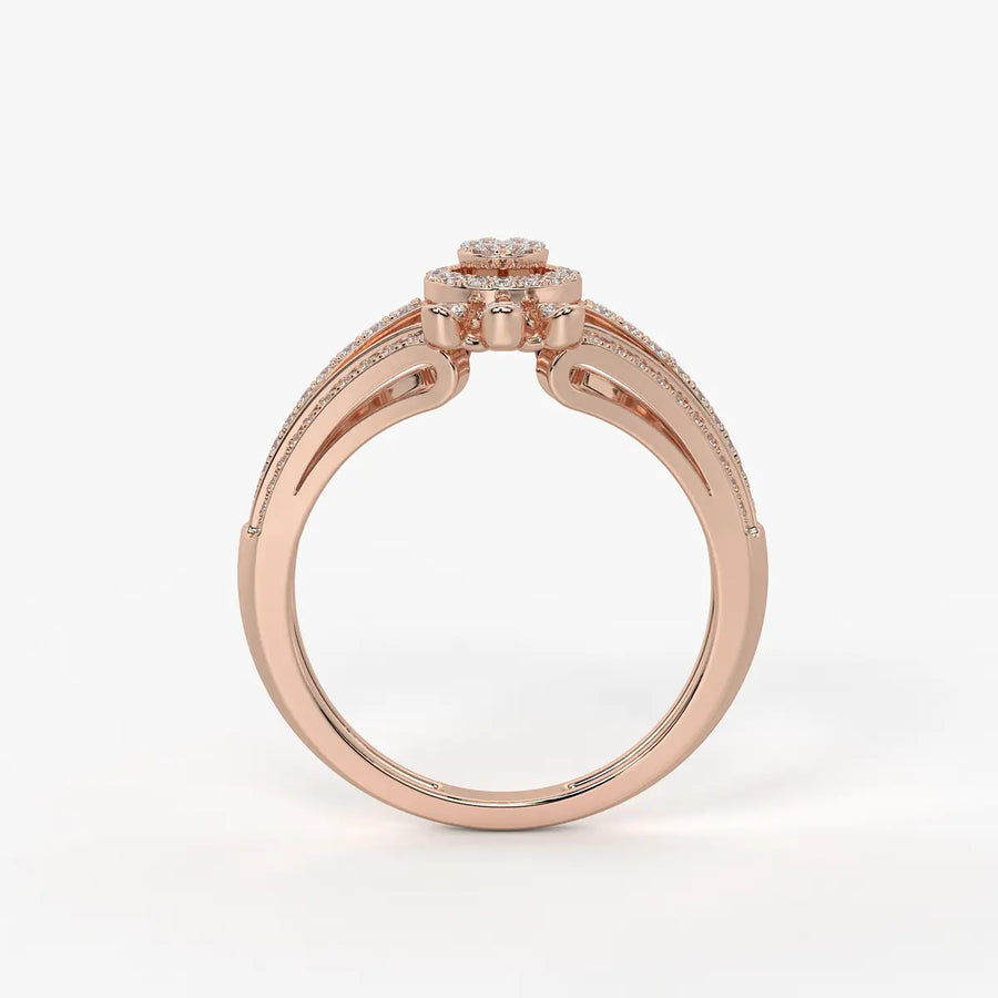 Zorynth Diamond Solar Crest Ring