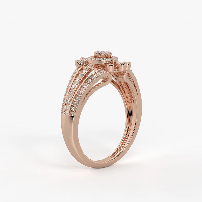 Zorynth Diamond Solar Crest Ring
