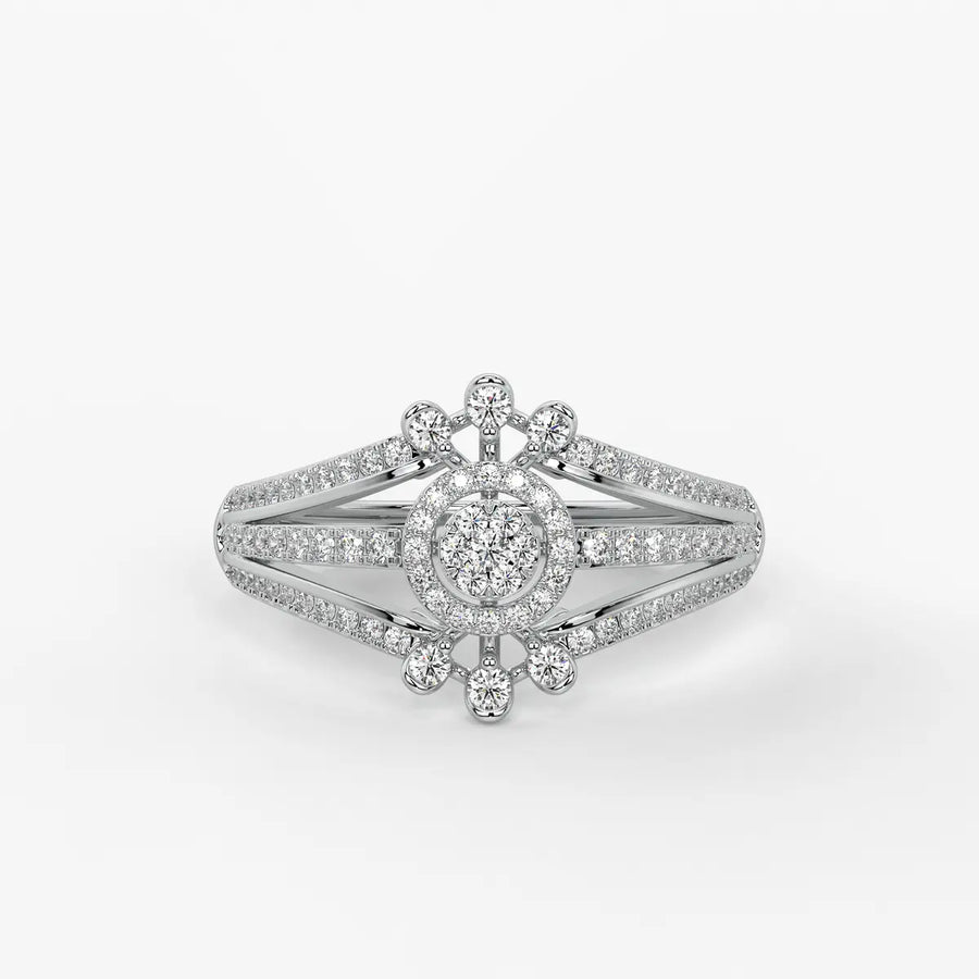 Zorynth Diamond Solar Crest Ring