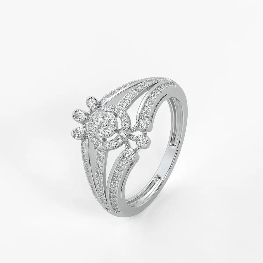 Zorynth Diamond Solar Crest Ring