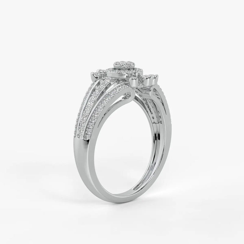 Zorynth Diamond Solar Crest Ring