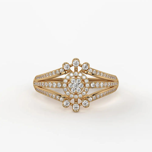 Zorynth Diamond Solar Crest Ring
