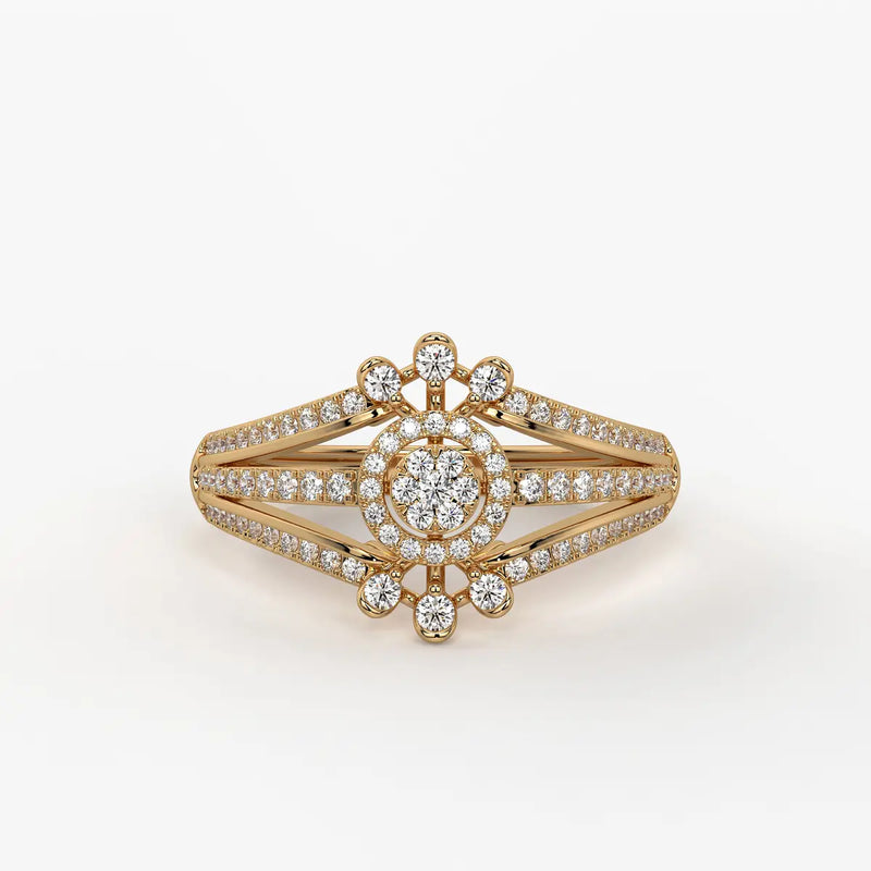 Zorynth Diamond Solar Crest Ring