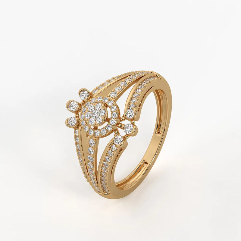 Zorynth Diamond Solar Crest Ring