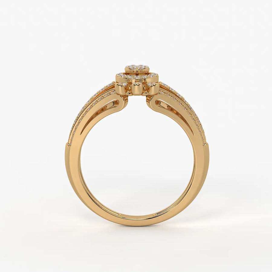 Zorynth Diamond Solar Crest Ring