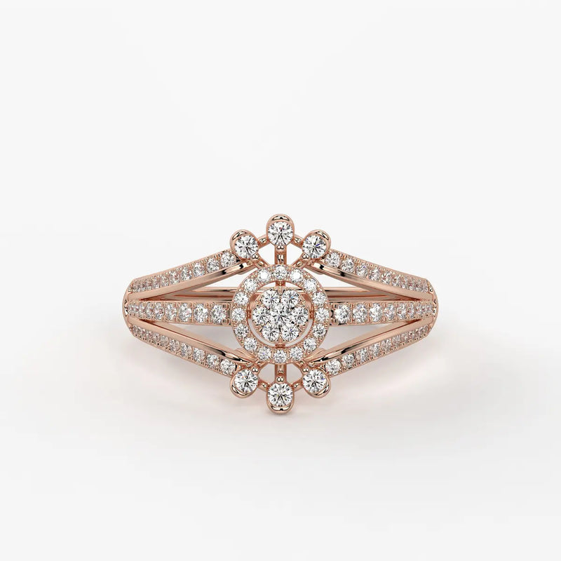 Zorynth Diamond Solar Crest Ring
