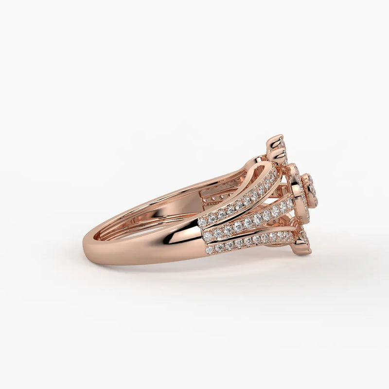 Zorynth Diamond Solar Crest Ring