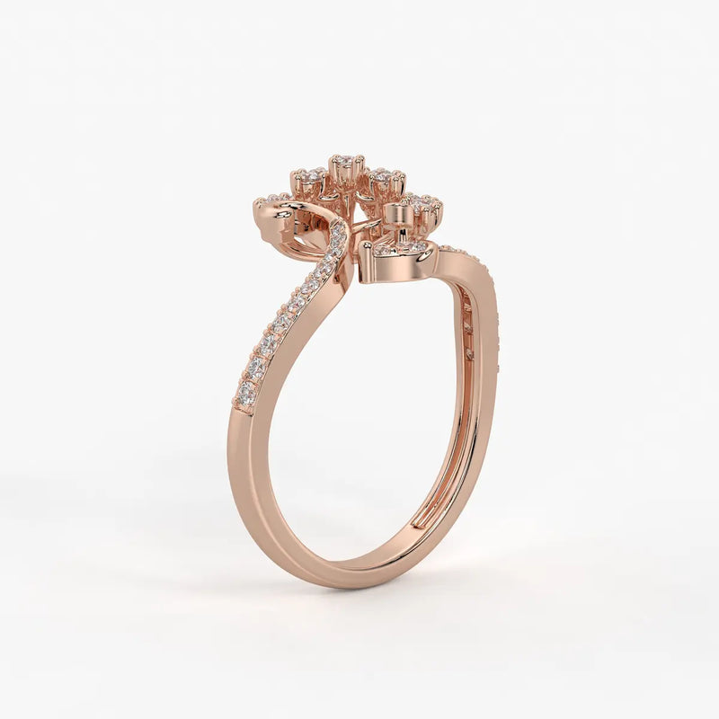 Ornaya Diamond Burstleaf Ring