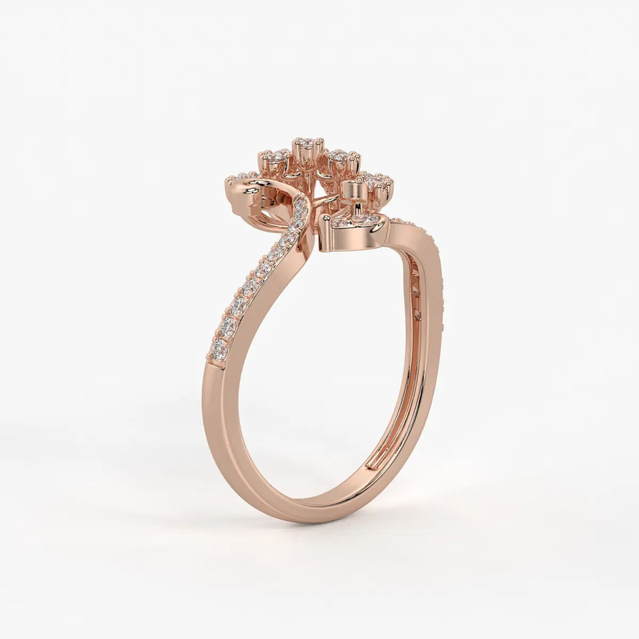 Ornaya Diamond Burstleaf Ring