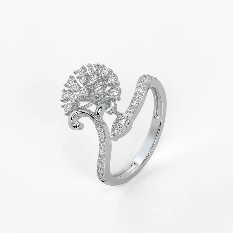 Ornaya Diamond Burstleaf Ring