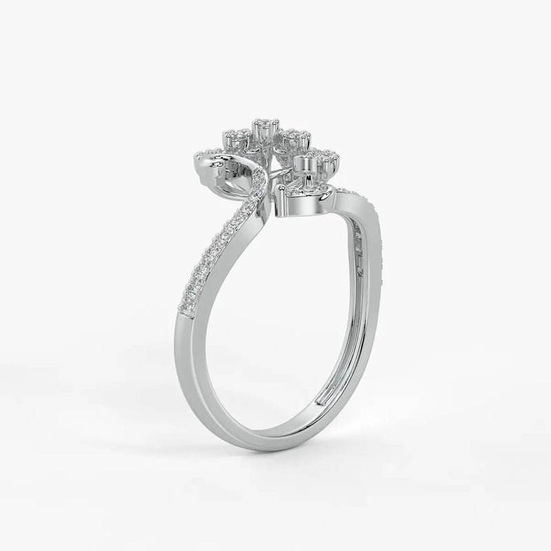 Ornaya Diamond Burstleaf Ring