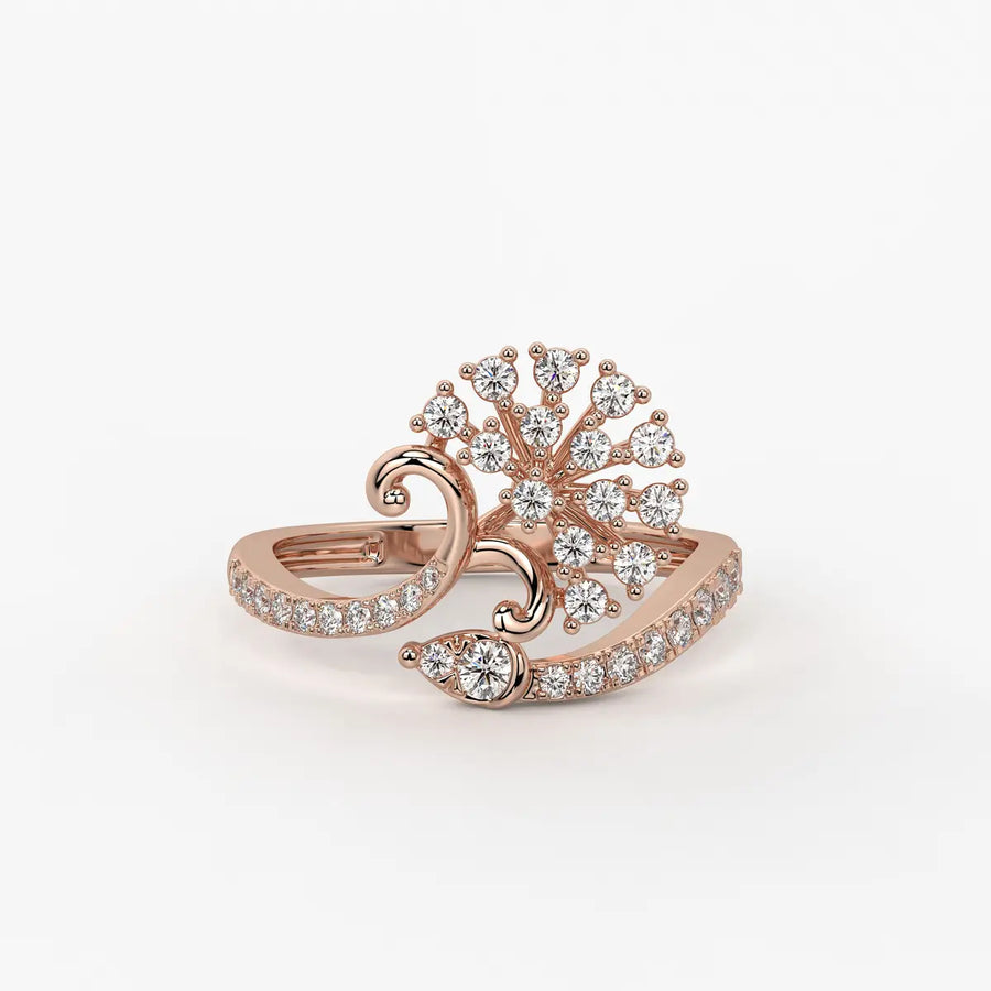 Ornaya Diamond Burstleaf Ring