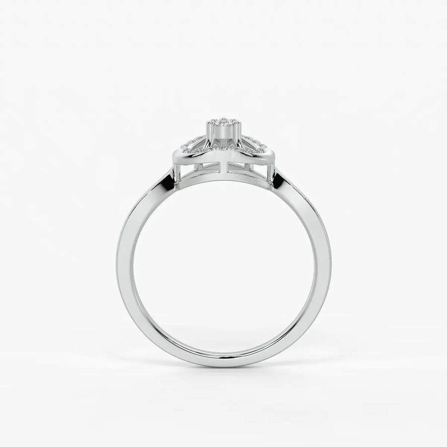 Triova Diamond Apex Halo Ring